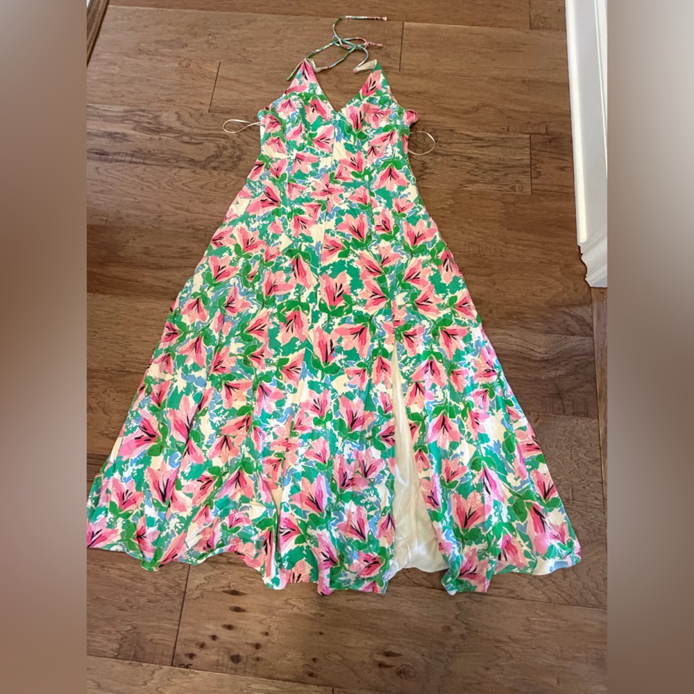 ASTR The Label Floral Halter Maxi Dress Size M